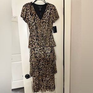 NWT - Tiered Animal print dress